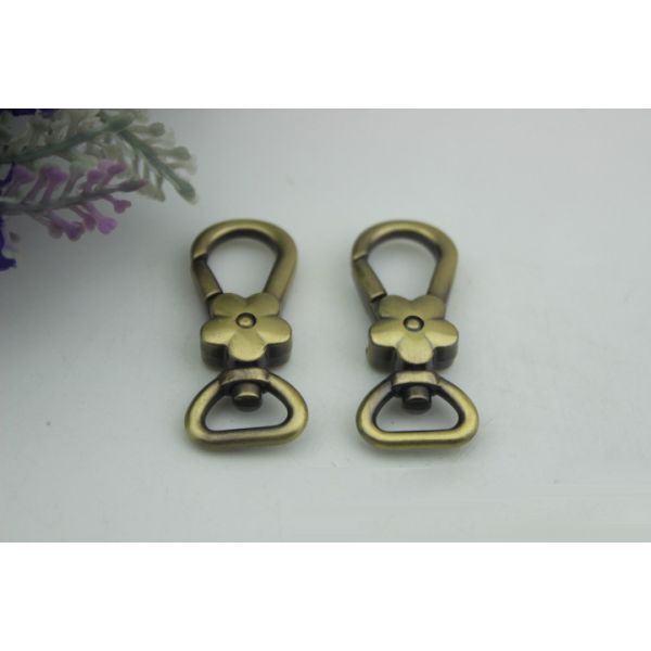 New arrival zinc alloy metal accessories 12 mm nickle snap hook for bags