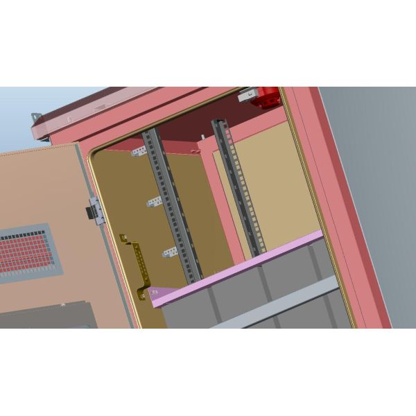 Шкаф шкафа связи 19 дюймов на открытом воздухе, на открытом воздухе шкаф электроники IP55