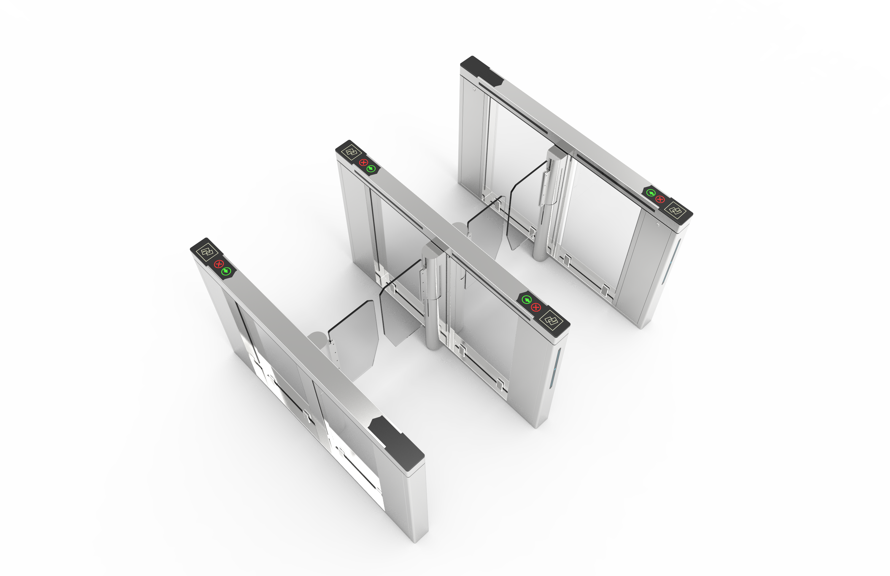 Security Turnstile Gate for Access Control and Pedestrian Management in Commercial and Industrial Facilities