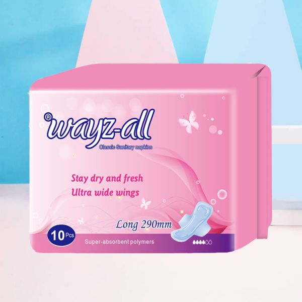 Varejo por grosso de toalhas sanitárias embaladas individualmente toalhas sanitárias orgânicas 100% biodegradáveis