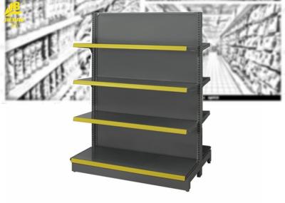 Customized Size Supermarket Steel Racks Double Side And Wall Side Installation