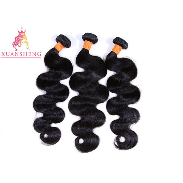 100% Virgin Cuticle Aligned Indian Hair / Double Drawn Human Body Wave Bundles