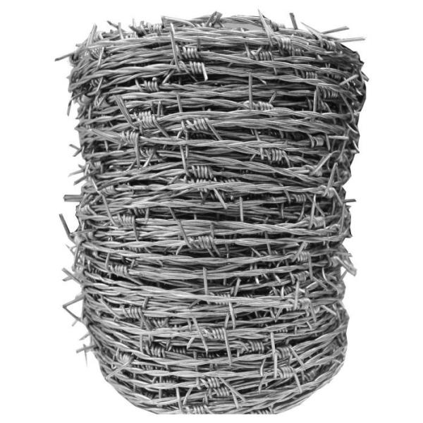 Factory Price 500m Per Roll Stretching Barbed Wire Galvanized Barbed Wire Coil For Sale