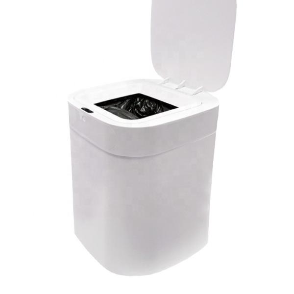 Boîte à ordures blanche et intelligente auto-scellante sans capteur tactile Boîte à ordures personnalisée