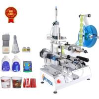 FK616 Máquina de rotulagem manual semiautomática de garrafas quadradas para produção em pequena escala