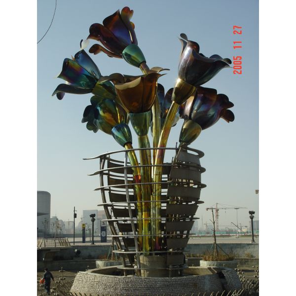 Colorful painted stainless steel statue sculptures ,customized art statue,Stainless steel sculpture supplier