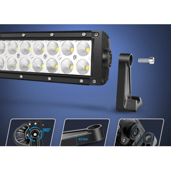 Super Bright 54 Inch Curved LED Light Bar , 312W 4x4 LED Driving Lights