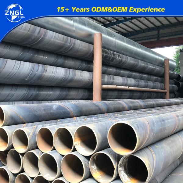 Q235 Q345 SSAW CS ERW Spiral Carbon Steel Pipe 1/8-24