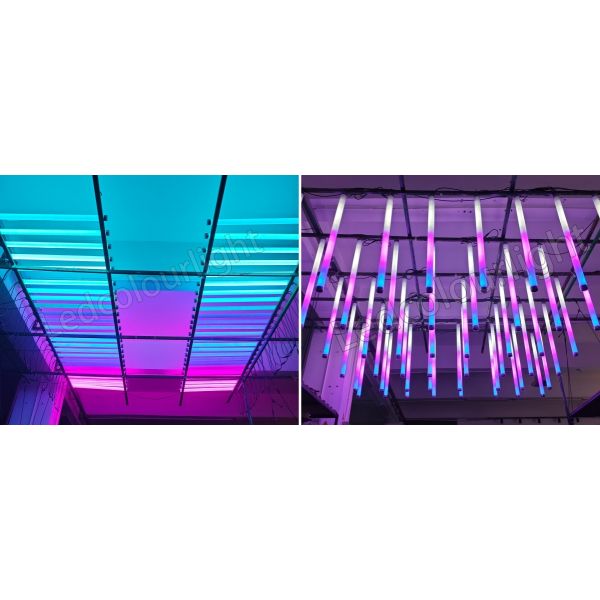 RGB Stage Lights 360° DMX LED 3D Tube Pixel Lighting Ceiling Hanging Decoration