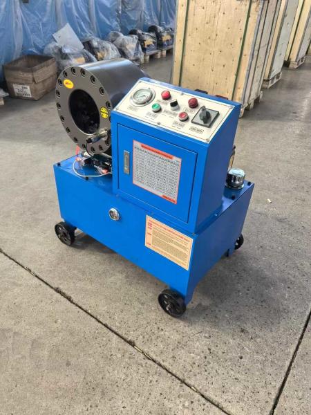 2 Inch Forging Process One-Piece Without Welding Points One-Piece Formed Material High Hardness Wear Resistance Oil Pump Pressure Hose Crimping Machine With 4 Wheels