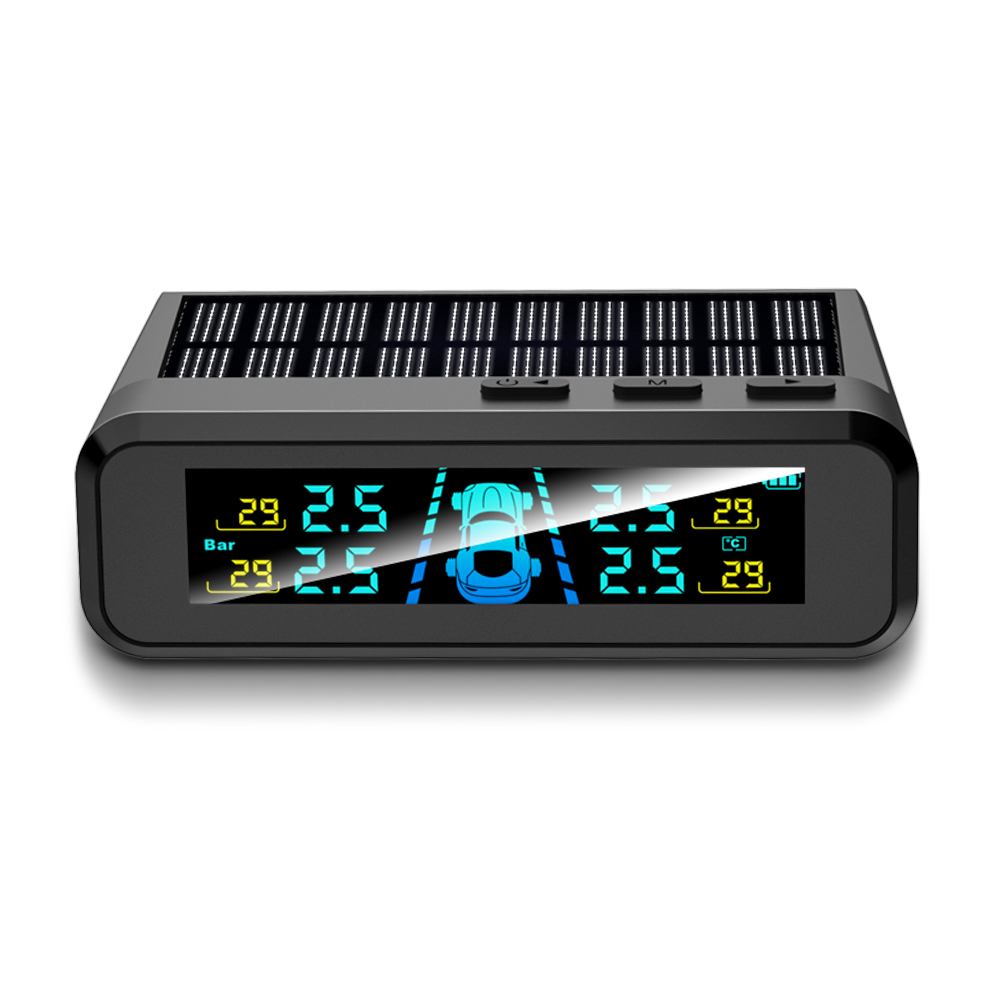 Universal Solar Powered TPMS with GPS Speed Display and Real-Time Tire Pressure & Temperature Alarm 315MHz External Sensor