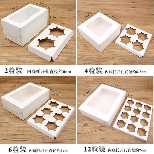 350gsm Paper Food Grade Packaging Customized Size Muffin Packaging Boxes