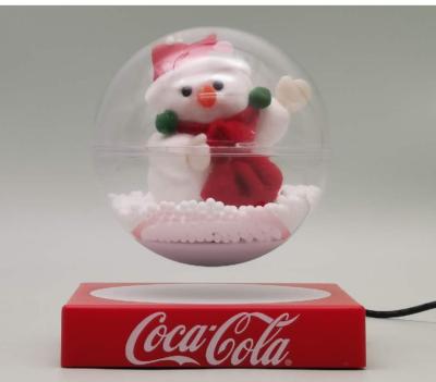 Customize magnetic floating levitating Christmas gift bear ornament toys  display stands