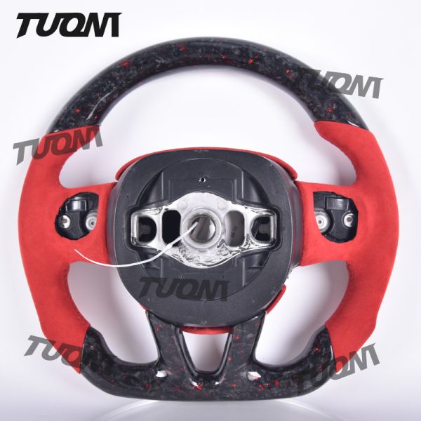 Custom Dodge Carbon Fiber Leather Steering Wheel Tailored Fit for All Popular Models