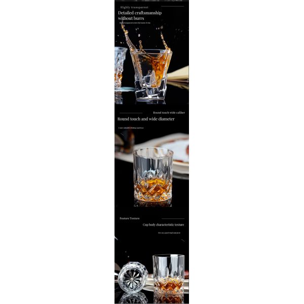 Men's Whiskey Stones Gift Set with Decanter Glasses and Wood Stand Customized Logo