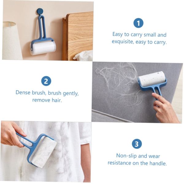 Tearable Roll Paper Sticky Roller Dust Wiper Pet Hair Clothes Carpet Tousle Remover Replaceable Home Cleaning Brush Accessories