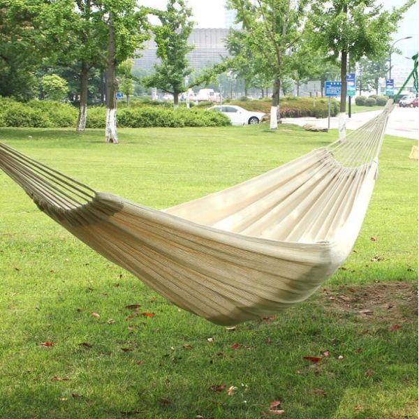 White Garden Outdoor Garden Hammock Two Person Type For Backyard