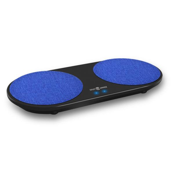 2 In 1 Free Position Wireless Charger , QI  ID 8253 Dual Wireless Charging Pad For Samsung Iphone