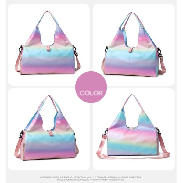 Personalized Initial Dance Bag For Girls, Small Lace Gym Sport Yoga Dance Bags Gift For Teen Girls, Cute Letter Kids Ballet Bag Zipper Toddler Travel Duffle Tote With Adjustable Straps