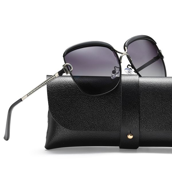 BSCI 145MM Women Polarized Vintage Big Frame Sunglasses Ladies Shades