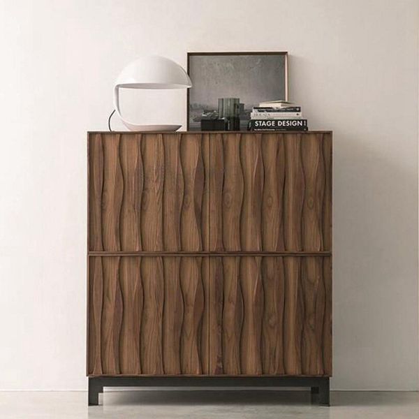 Black Walnut High End Storage Cabinet Dining Sideboard Antique Vintage Style