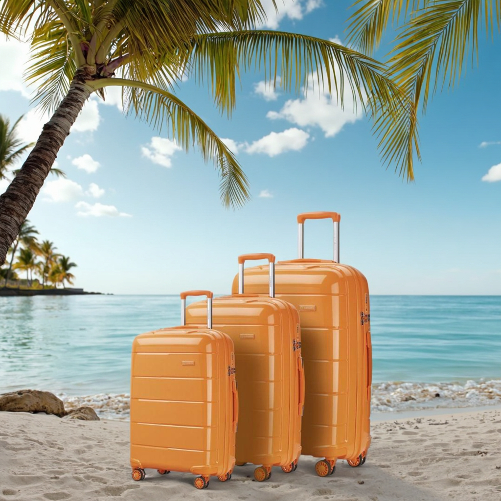 Luxury Polypropylene Luggage Bags Zipper Closure Vintage Tsa Lock Suitcase 20in