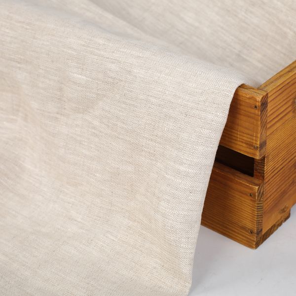 Wholesale Factory High Quality Comfortable Breathable Pure Linen Fabric Solid Color Woven for Women's Clothing Dress Plain Shirt