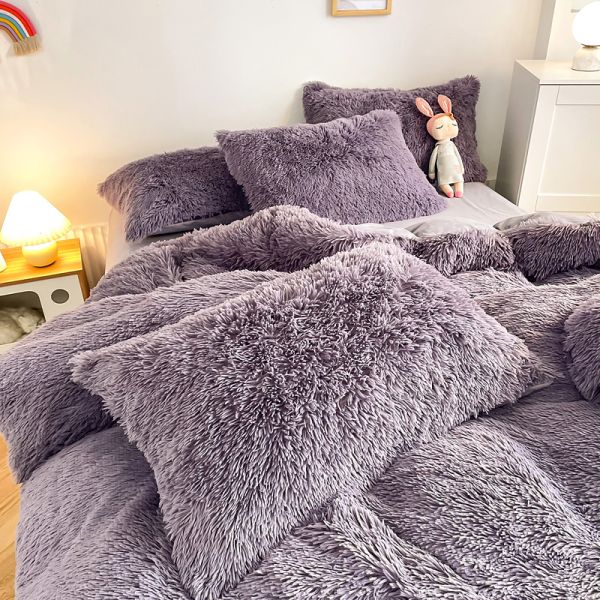 Принцесса стиль Серой фиолетовый Шаги теплый Mink бархатный кристаллический одеял накрытие на зиму