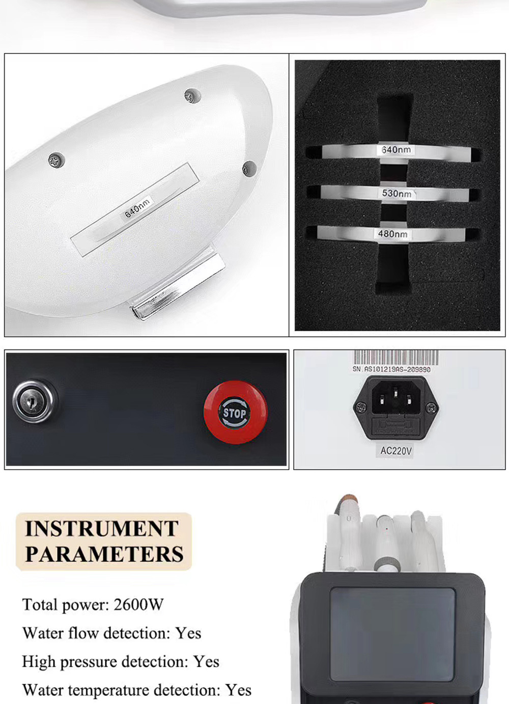 Машина 3 удаления татуировки лазера пикосекунды 1064 Nm в 1 ручке Ipl Rf