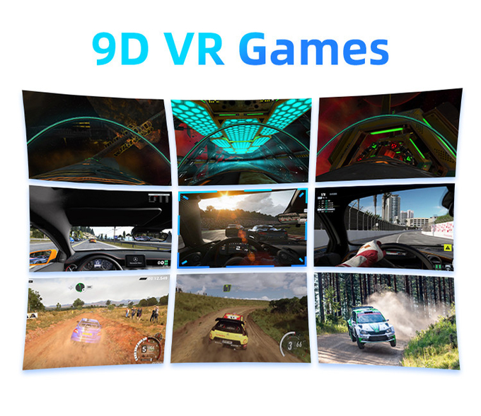 езда движения экрана имитатора VR 6 DOF 3 виртуальной реальности 9D F1 участвуя в гонке