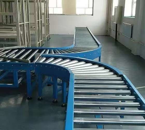 ローラーコンベヤー生産ライン 軽く速く走る直線ローラーコンベヤーライン