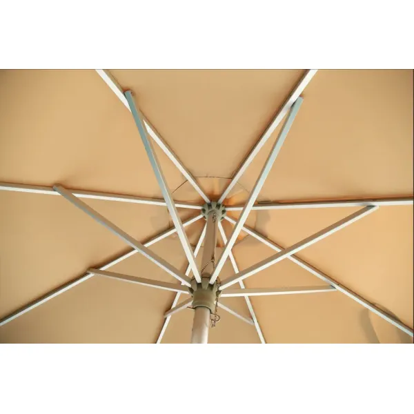 10ft garden hotel beach backyard brown aluminum middle pole outdoor round umbrella parasol---2011