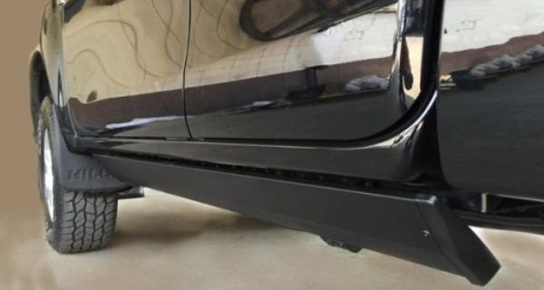 Toyota Hilux/etapas laterais elétricas de Vigo, placas running do auto caminhão preto