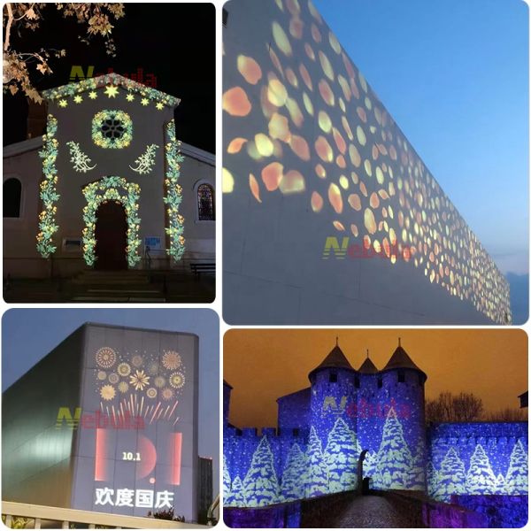 Nebula Dynamic 600w 1000w LED Gobo Zoom Image Water Floating Effect Light Gobo Projector