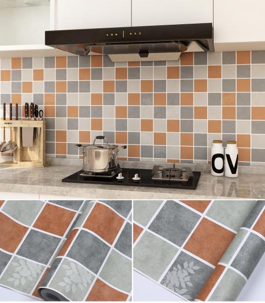 Kitchen Wallpapers Mosaic Paper Removable Wallpaper Peel and Stick Matt Wallpaper for Bathroom