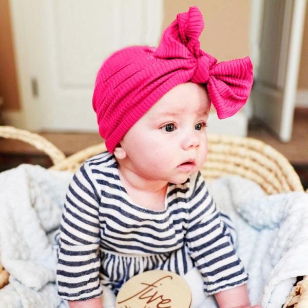 Newborn Baby Hospital Hats with Bowknot Toddler Infant Hat Baby Beanie hat