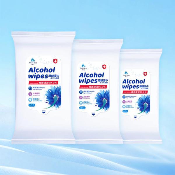 Portable Alcohol Disinfectant Wipes / Alcohol Hand Wipes Easy To Clean Large Area