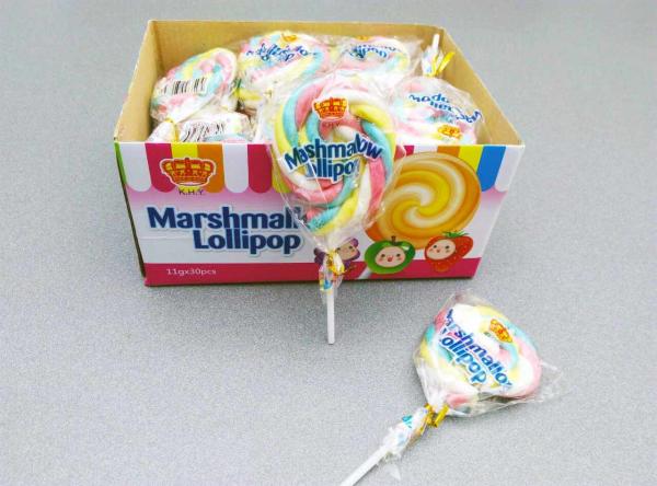 do gosto bonito colorido da forma do pirulito do marshmallow 11g petisco doce e macio/melhor