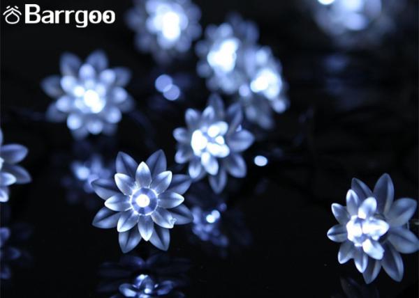 Lotus Flower Solar LED Christmas Lights 6M 30 LED Garden Decorations Easy To Install