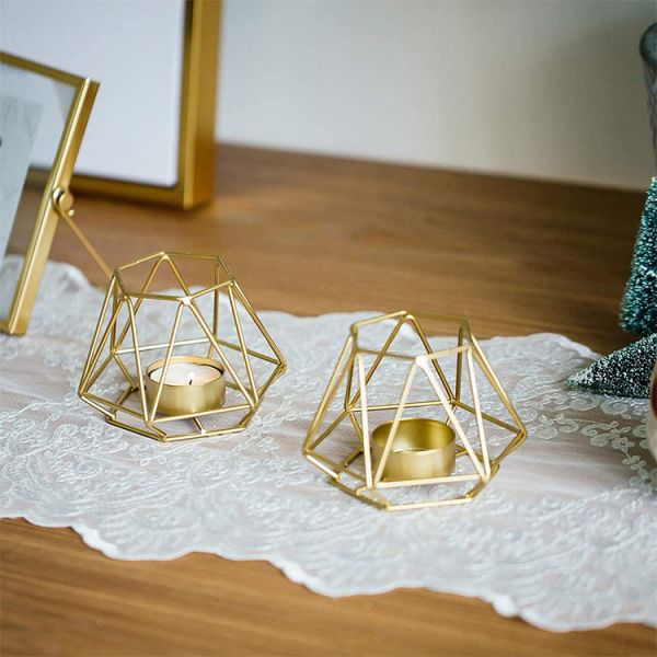 Modern Trend Of Hollow Candle Holders For Tea Light Holders Geometric Candle Holder
