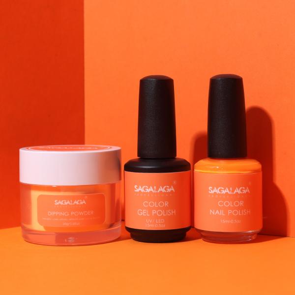 Rich Pigment Color Acrylic & Dipping Powder 3 in 1 Color Match Gel Polish and Match Nail Polish Set Custom
