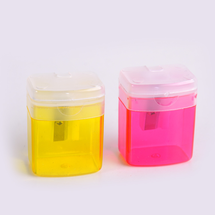 custom hot sell 1hole plastic b2c stationery wholesale pencil sharpeners
