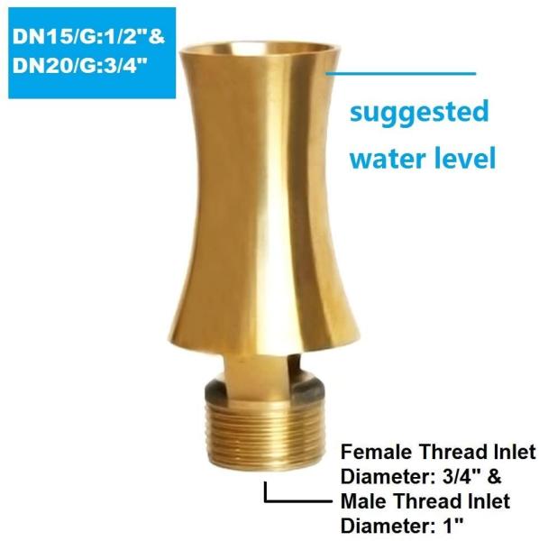 12m3/H Yellow Brass  Ice Tower Water Fountain Spray Heads