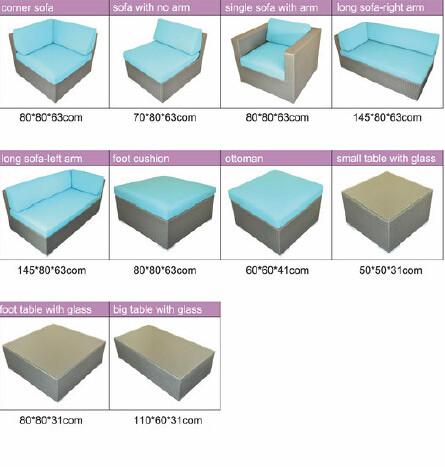 outdoor furniture Modular rattan sofa collection-09series