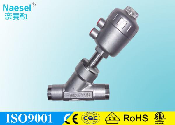 63mm Angle Seat Valve Stainless Steel Material 2.5  2 - 1 / 2  Size