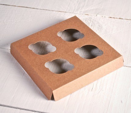 cake tray custom cake insert folding cake holder for 4 pcs cupcake