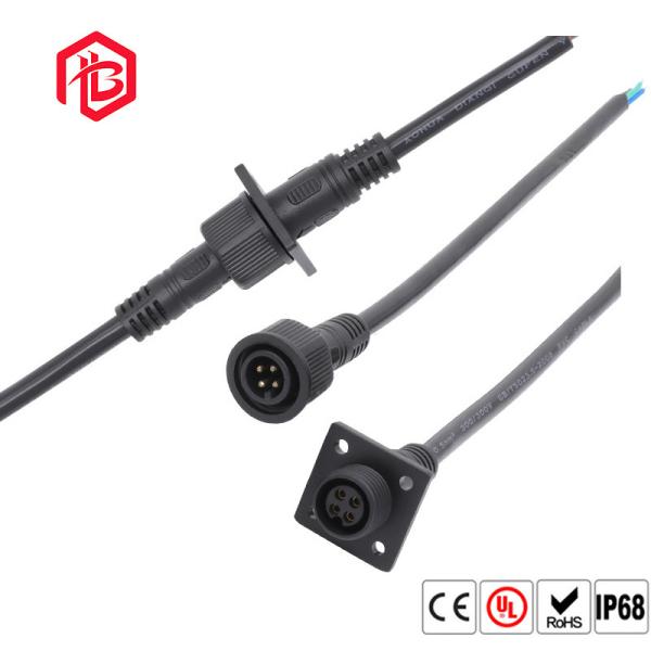 Conector de montagem de painel 3PIN 4PIN para conector de fio