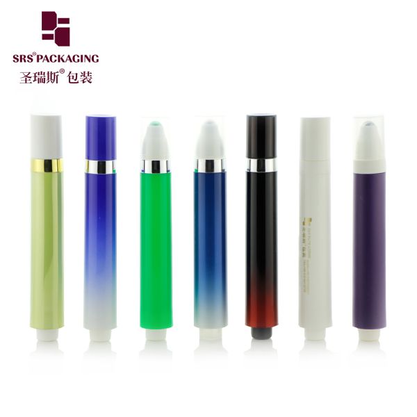 AY-10ML Coating Gold Gradient Custom Design Plastic Double Wall Roller Bottle With Switch On And Off