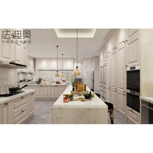 Custom Luxury Design Elegant Classic And Modern Durable Stainless Steel Kitchen By Fadior