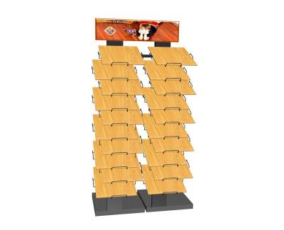 4 shelfs foldable wire display storage rack